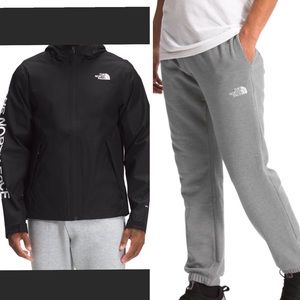 The north face 2 pc set jacket and sweatpants